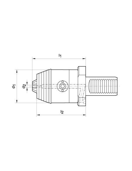 Portabrocas corto NC 40/0,5 -13mm/refrig. int.WTE