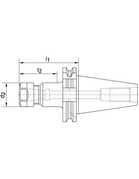 Portapinzas corto DIN69871ADB SK40-ER16 HAIMER