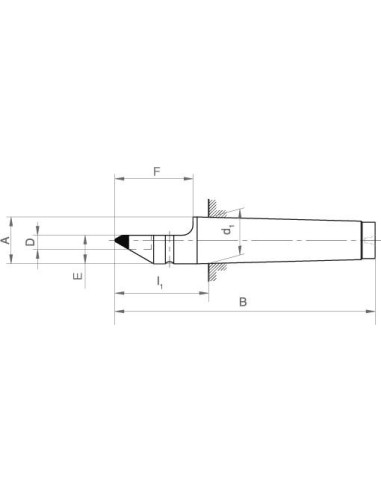 Punto centrado fijo DIN806 CM 2 1/2 punto MD