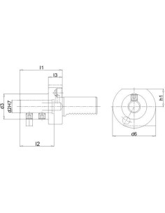 Soporte VDI para broca c/plaquita E1 50x20mm FORTIS 2