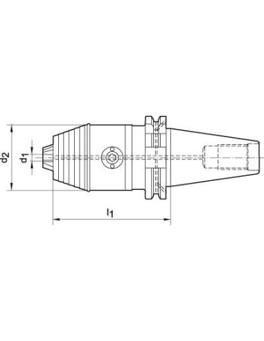 Portabrocas corto DIN69880 ADB R/L 2,5-16 SK50 WTE