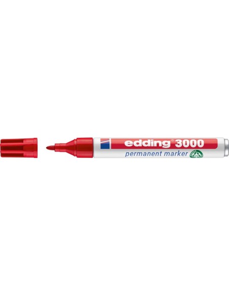 Rotulador permanente 3000roja edding