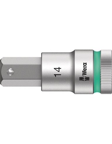 Punta para destornillador1/2 hembra hex con función retención 14x60mmWera