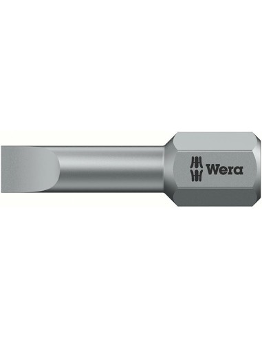 punta torsión 1/4 DIN3126C6,3 plano 4,5x0,6x25mm Wera