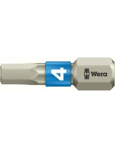 Punta inoxidable 1/4 DIN3126C6,3 hembra hex 4x25mm Wera
