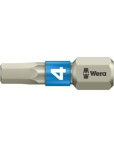 Punta inoxidable 1/4 DIN3126C6,3 hembra hex 4x25mm Wera