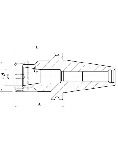 Portapinzas DIN69871AD SK40-ER25 FORMAT GT