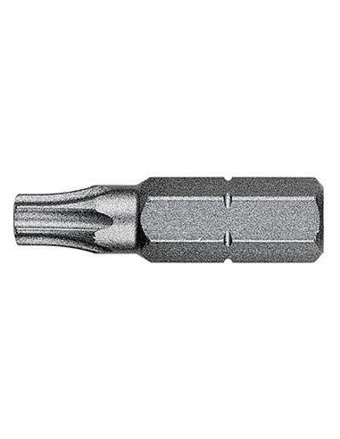 Punta c/ orificio 1/4 DIN3126C6,3 T30x25mm