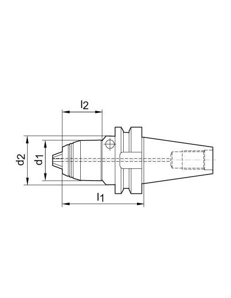 Portabrocas corto AKL JISB6339 1-16mm BT50 ALBRECHT