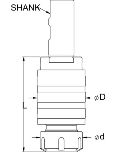 Portaherramientas de roscado SM4 cilíndrico 25mm M3,0-12 TAPMATIC