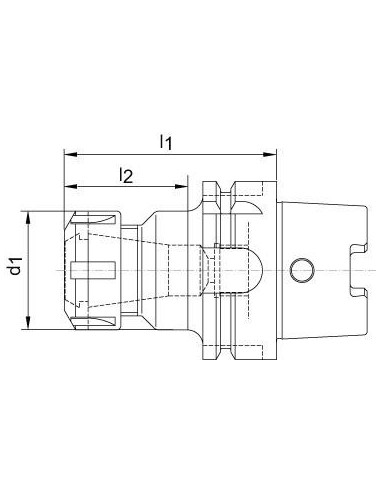 Portapinzas DIN69893A-ER HSK-A63 40x120 FORTIS