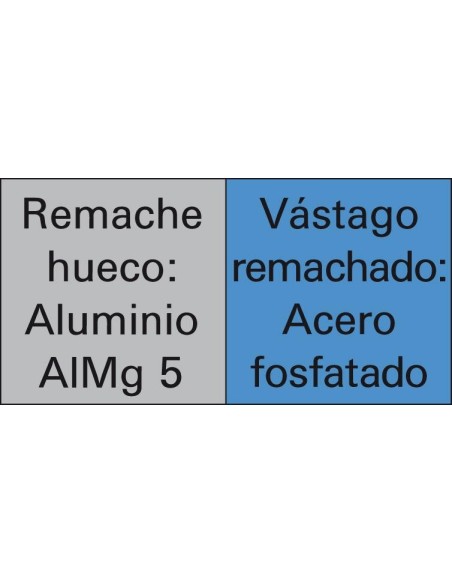 Remache ciego CAP alu/acero cabeza bombeada4,8x11mm GESIPA