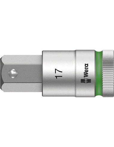 Punta para destornillador1/2 hembra hex con función retención 17x60mmWera