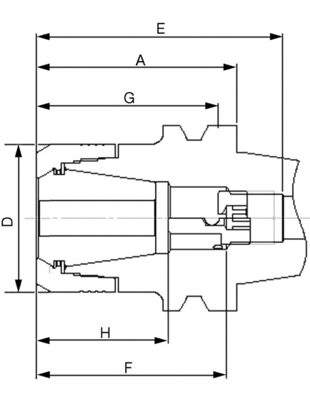 Portapinzas JISB6339ADB CP25 BT40-75 FAHRION
