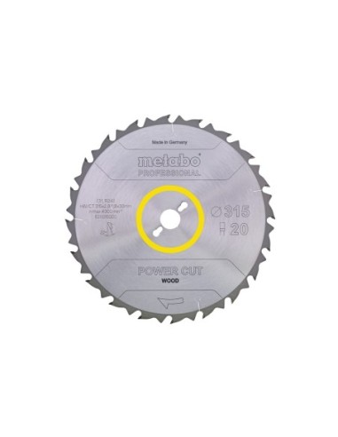 Hoja de sierra power cut wood - professional, 400x30, D28 DP/FA 10° (628018000)