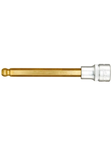 Punta para destornillador1/2 hembra hex con cabeza esférica 12x140mm HAZET