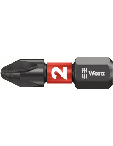 Punta Impaktor 1/4 DIN 3126 C6,3 PH2x25mm Paquete 10 uds Wera