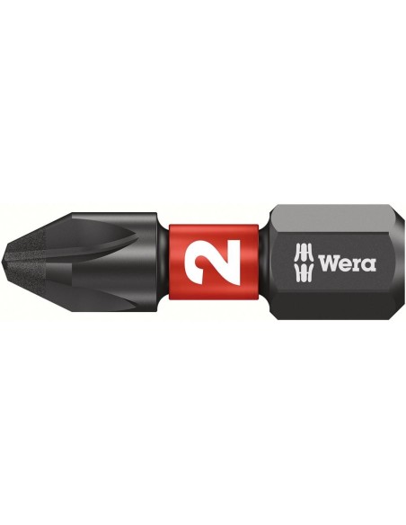 Punta Impaktor 1/4 DIN 3126 C6,3 PH2x25mm Paquete 10 uds Wera