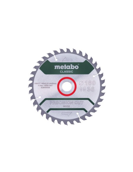 Hoja de sierra precision cut wood - classic, 160x20 Z36 DI 10° /B (628659000)