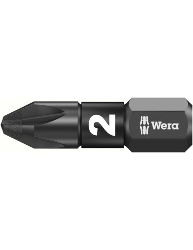 Punta Impaktor 1/4 DIN 3126 C6,3 PZ2x25mm Paquete 10 uds Wera