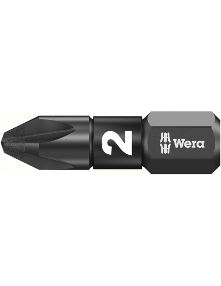 Punta Impaktor 1/4 DIN 3126 C6,3 PZ2x25mm Paquete 10 uds Wera