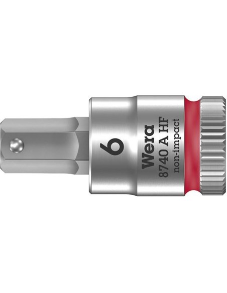 Punta para destornillador1/4 hembra hex con función retención 6x28mm Wera