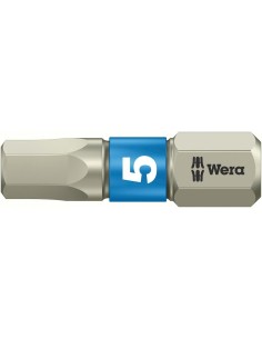 Punta inoxidable 1/4 DIN3126C6,3 hembra hex 5x25mm Wera