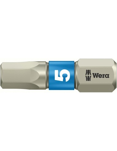 Punta inoxidable 1/4 DIN3126C6,3 hembra hex 5x25mm Wera