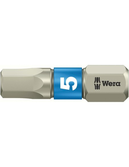 Punta inoxidable 1/4 DIN3126C6,3 hembra hex 5x25mm Wera