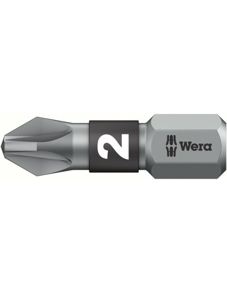 punta BiTorsion alta dureza 1/4 DIN3126C6,3 PZ2x25mm Wera