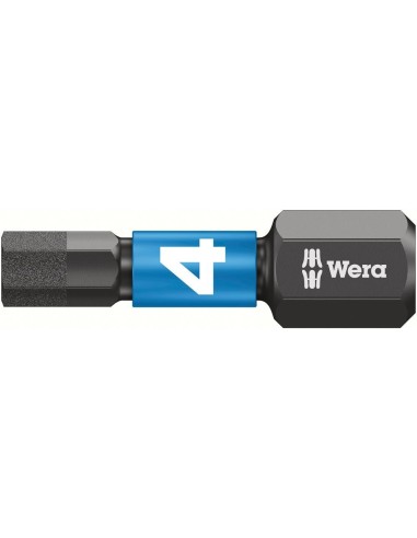 Punta Impaktor 1/4 DIN 3126 C6,3 hembra hexagonal 4x25mm Paquete 10 uds Wera