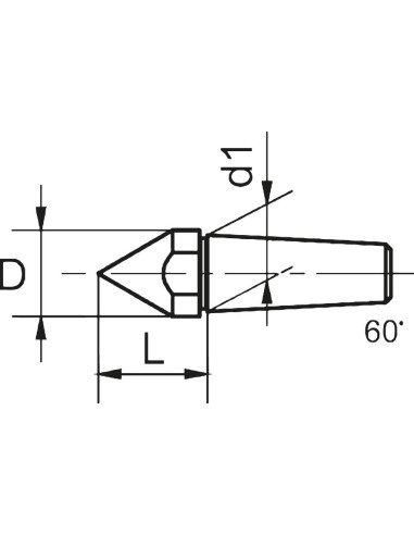 Punto cónico para punto de torno 18mm CONZELLA