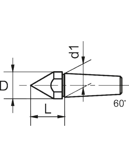 Punto cónico para punto de torno 18mm CONZELLA