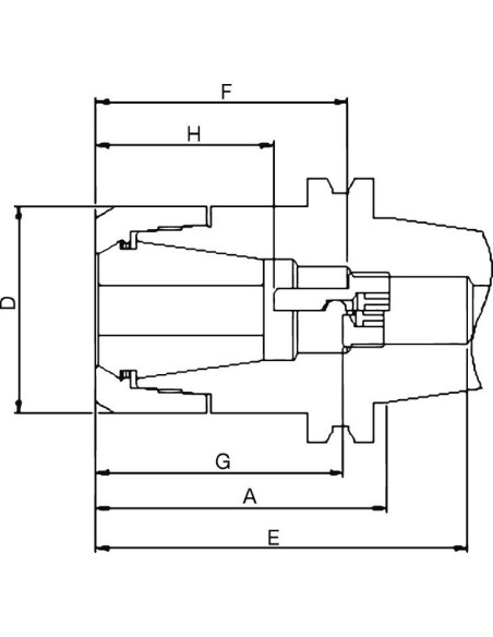 Portapinzas DIN69871ADB SK40-100 CP32 FAHRION