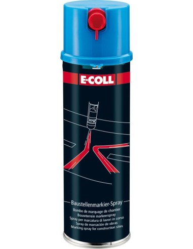 Spray trazador de obras bote spray 500ml azul E-COLL