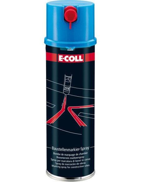 Spray trazador de obras bote spray 500ml azul E-COLL
