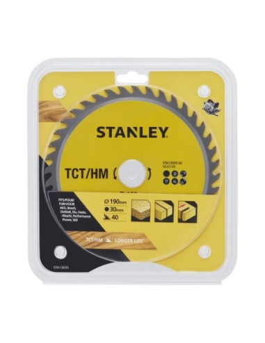 Hoja TCT. ø 190x30 mm. 40 dientes positivos ATB