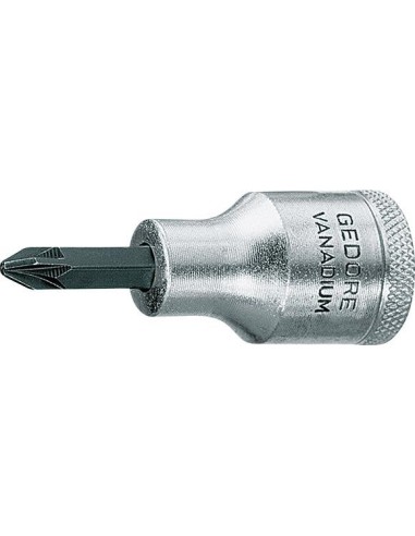 Llave de vaso con punta de atornillar 1/2 PZ2x60mm Gedore