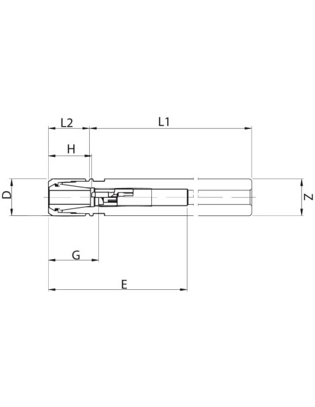Alargadera para Portapinzas CP11M D16mm L150 FAHRION