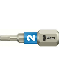 Punta inoxidable 1/4 DIN3126C6,3 hembra hex 2x25mm Wera