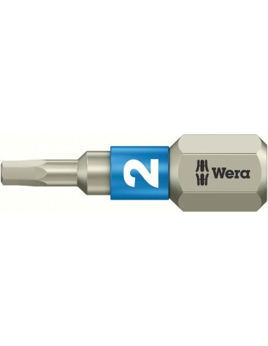 Punta inoxidable 1/4 DIN3126C6,3 hembra hex 2x25mm Wera