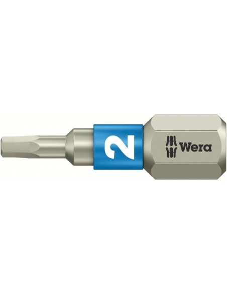 Punta inoxidable 1/4 DIN3126C6,3 hembra hex 2x25mm Wera