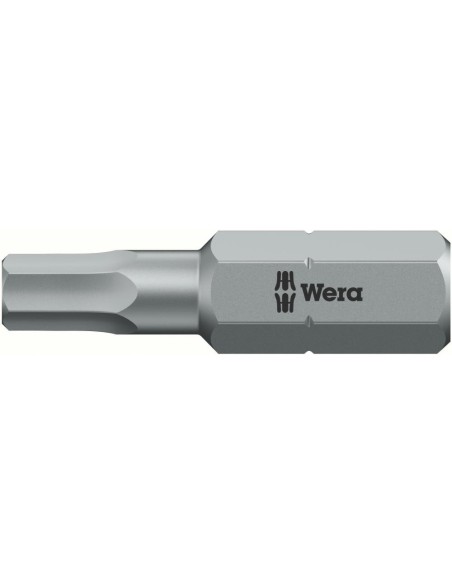 Punta dureza tenaz 1/4 DIN3126C6,3 hembra hexagonal 2,5x25mm Wera