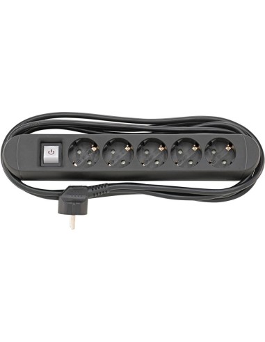 Regleta de 5 enchufes H05VV-F3G1,5 3m con imán FORTIS