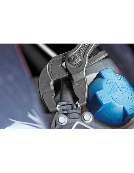 Tenazas abrazadera para abrazadera resorte mango recubierto plástico 180mmKNIPEX