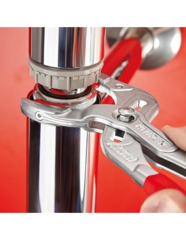 Alicates de precisión para sifón con mordazas cromadas 250mm KNIPEX