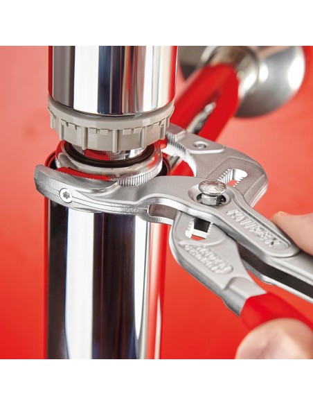 Alicates de precisión para sifón con mordazas cromadas 250mm KNIPEX