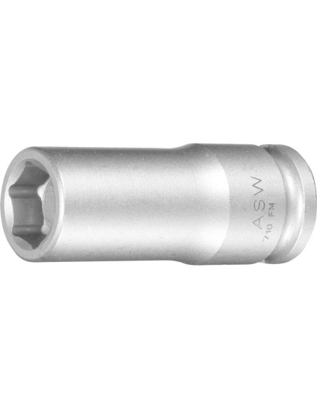 Vaso de llave de vaso de fuerza largo c/ imán elástico 3/8 13mm ASW