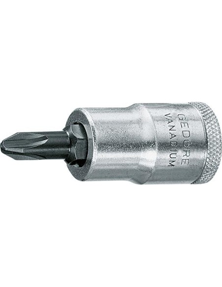 Llave de vaso con punta de atornillar 1/2 PH3x60mm Gedore