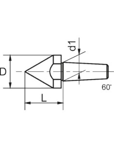 Punto cónico grande para punto de torno 14mm CONZELLA 2